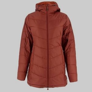 Beautiful terracotta/ burnt orange coloured down parka